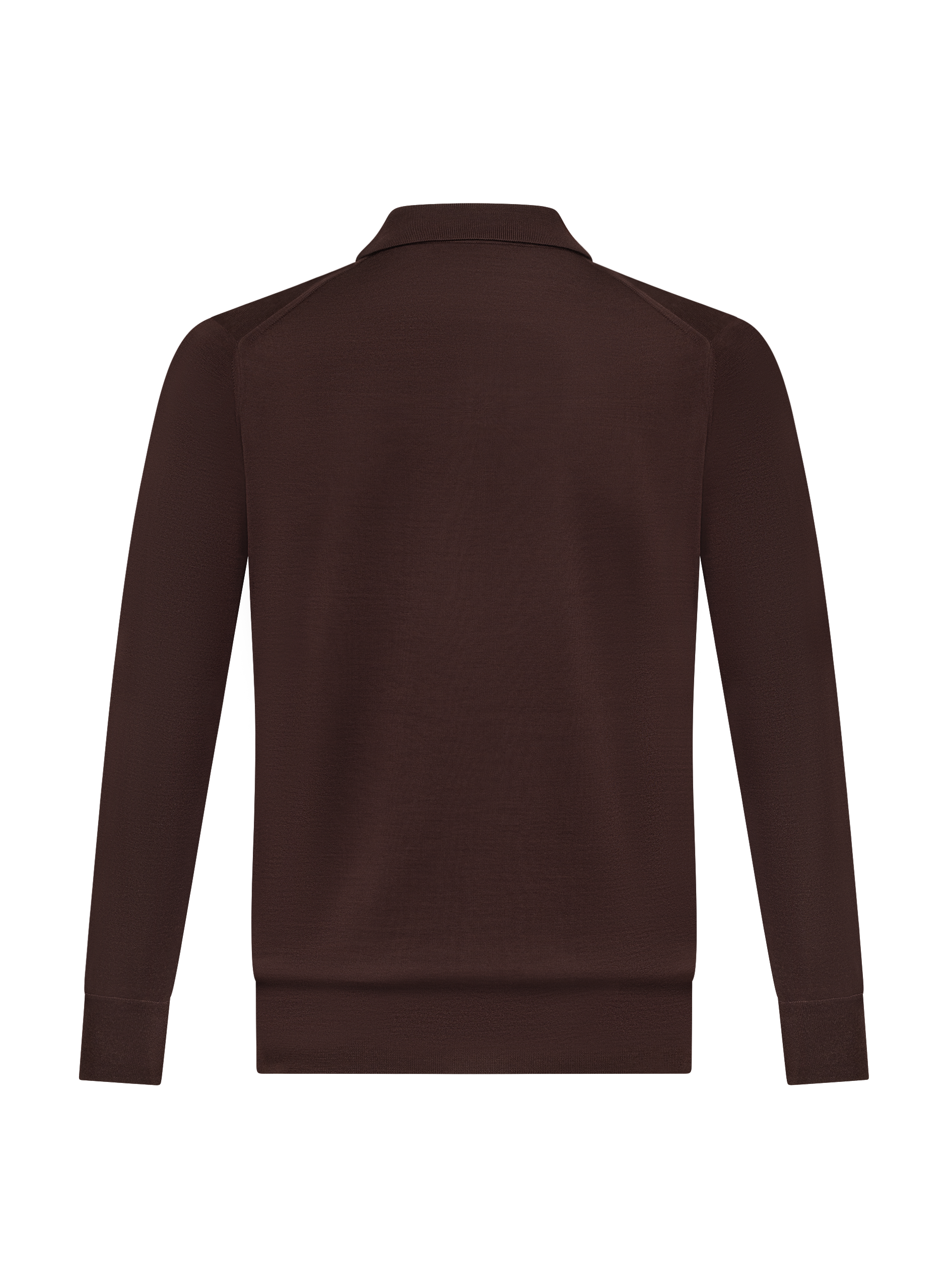 Polo van scheerwol | Bruin