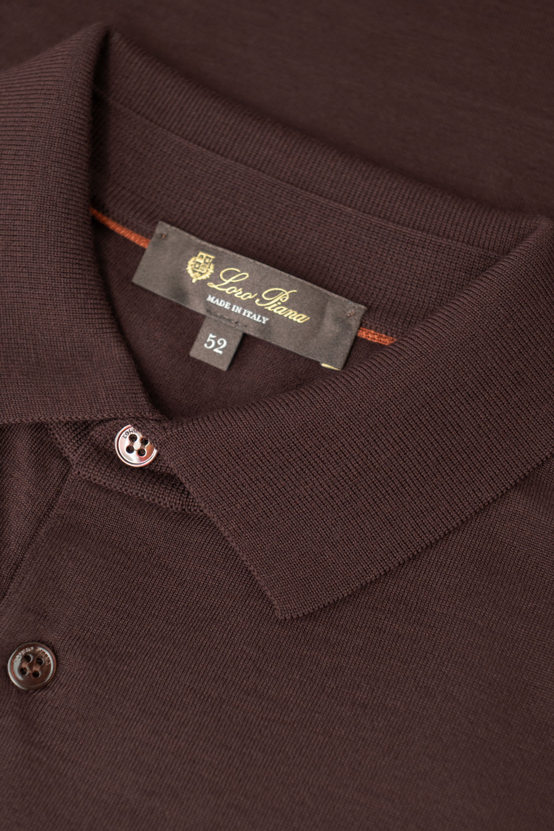 Polo van scheerwol | FULL_WIDTH | Bruin