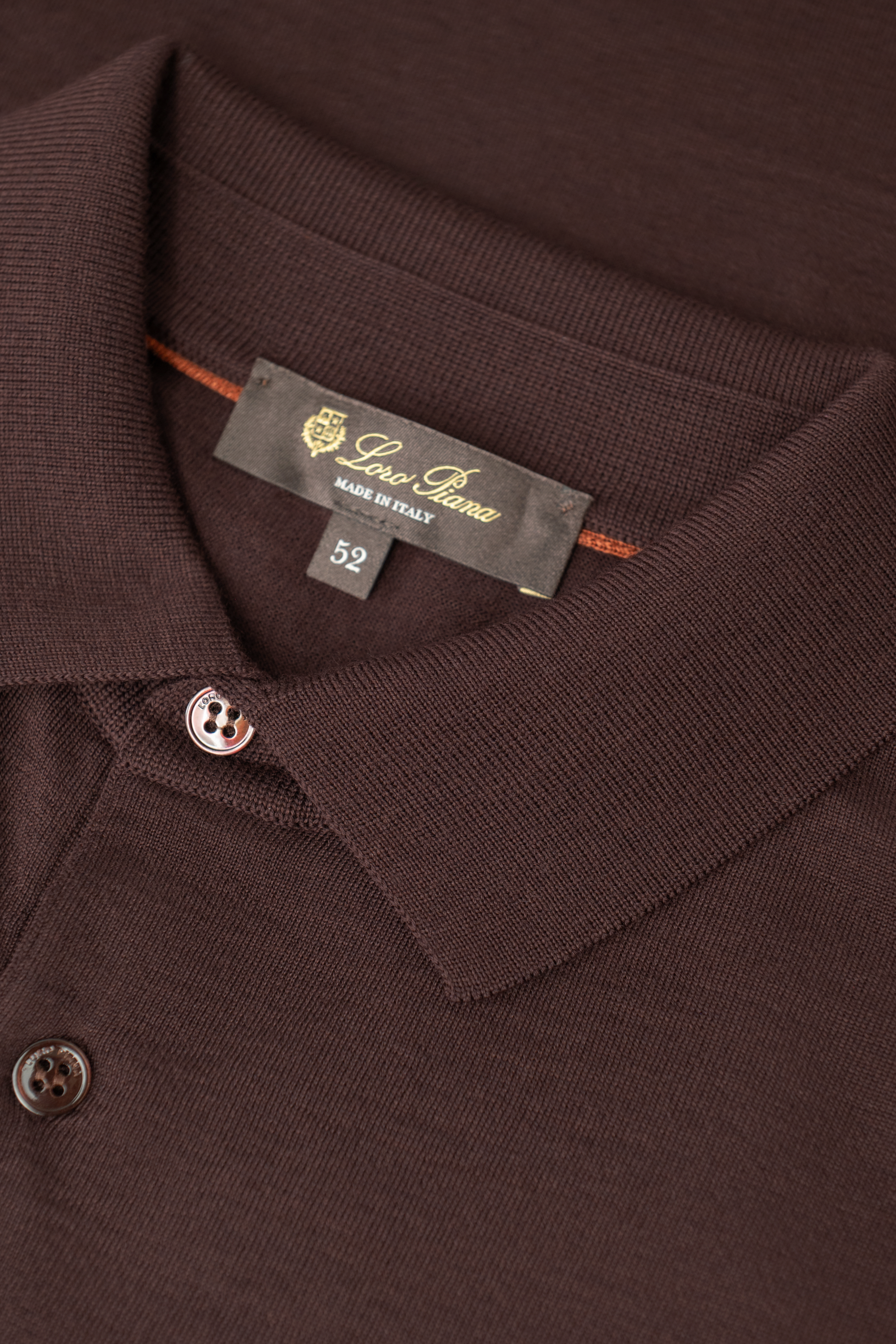 Polo van scheerwol | FULL_WIDTH | Bruin
