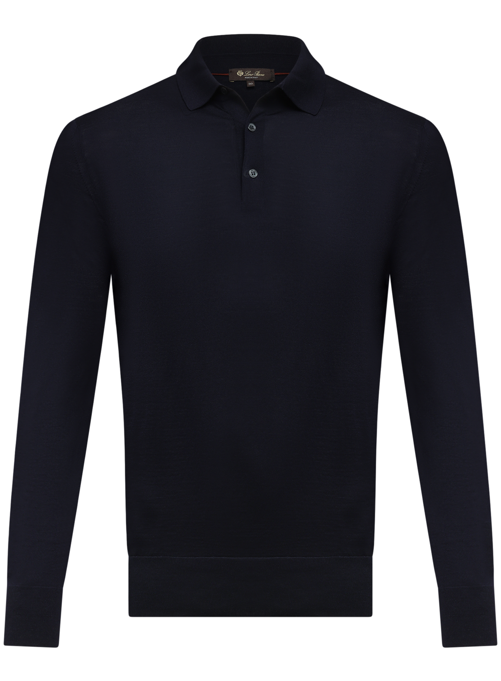 Polo van scheerwol | D.blauw