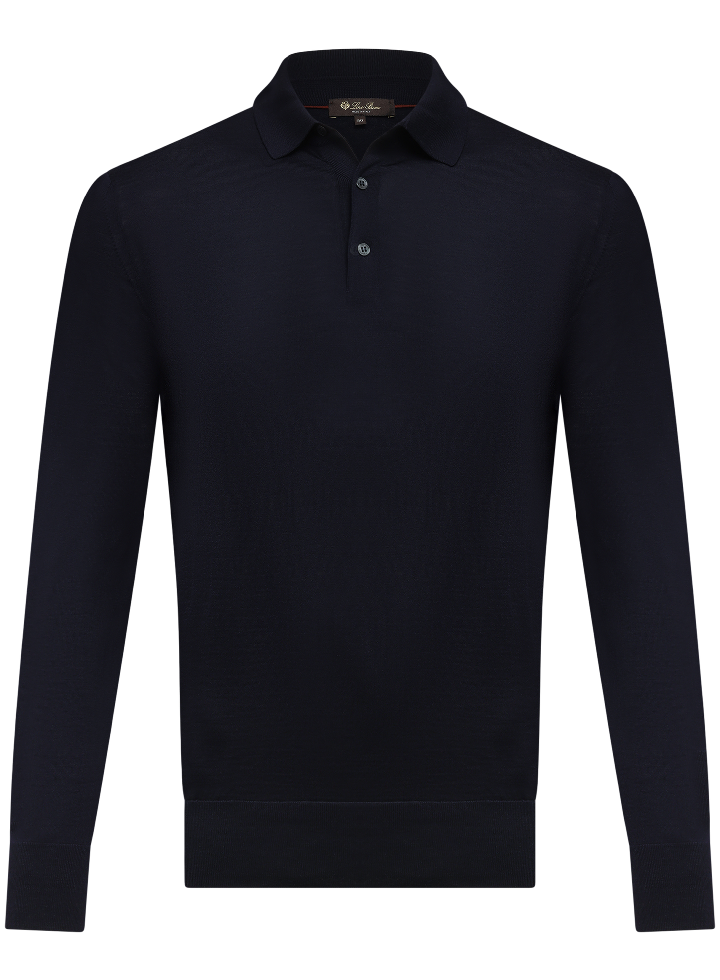 Polo van scheerwol | D.blauw