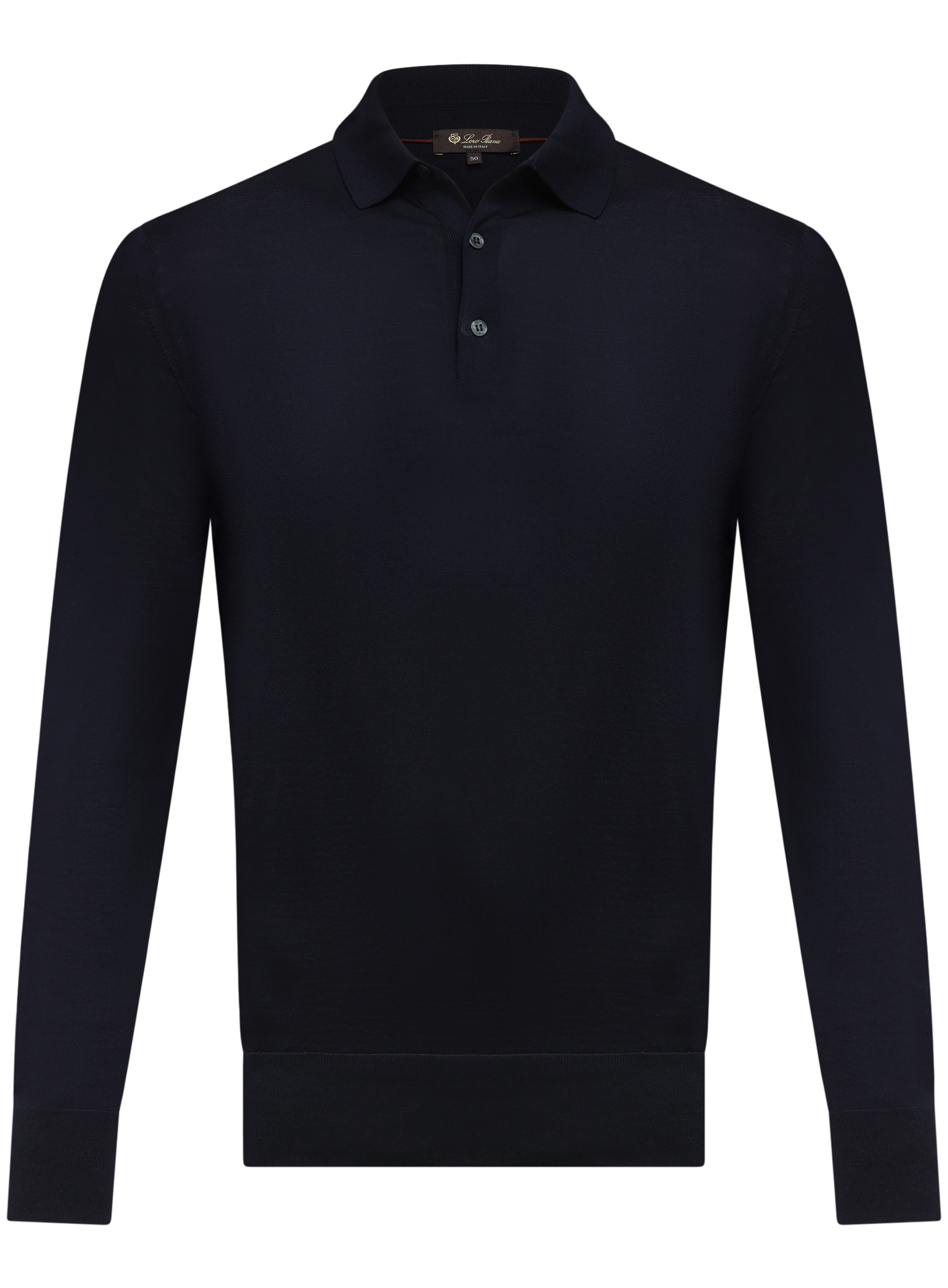Polo van scheerwol | D.blauw