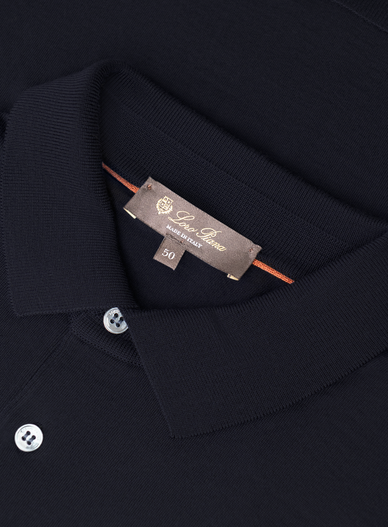 Polo van scheerwol | FULL_WIDTH | D.blauw