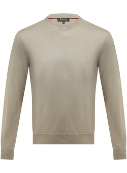 Crewneck van scheerwol, cashmere en zijde | D.Groen