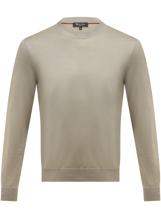 Crewneck van scheerwol, cashmere en zijde | D.Groen