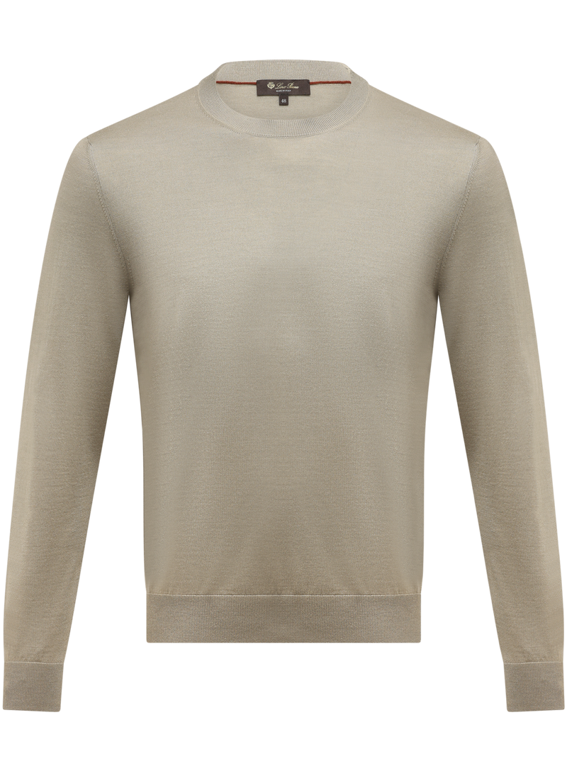 Crewneck van scheerwol, cashmere en zijde