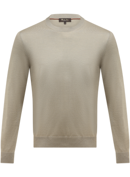 Crewneck van scheerwol, cashmere en zijde | D.Groen