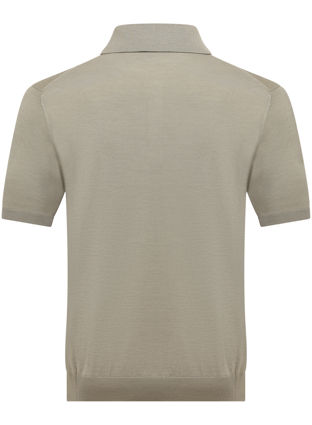 Polo met korte mouw van scheerwol, zijde en cashmere | D.Groen