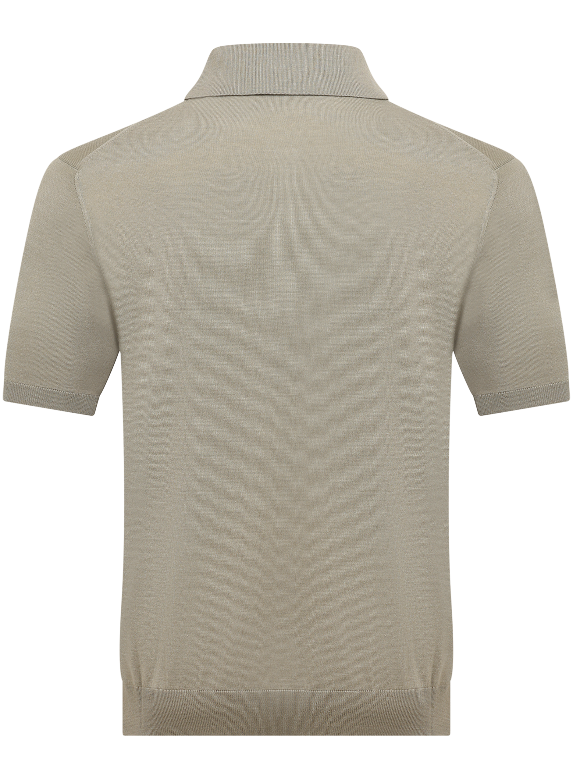 Polo met korte mouw van scheerwol, zijde en cashmere | D.Groen