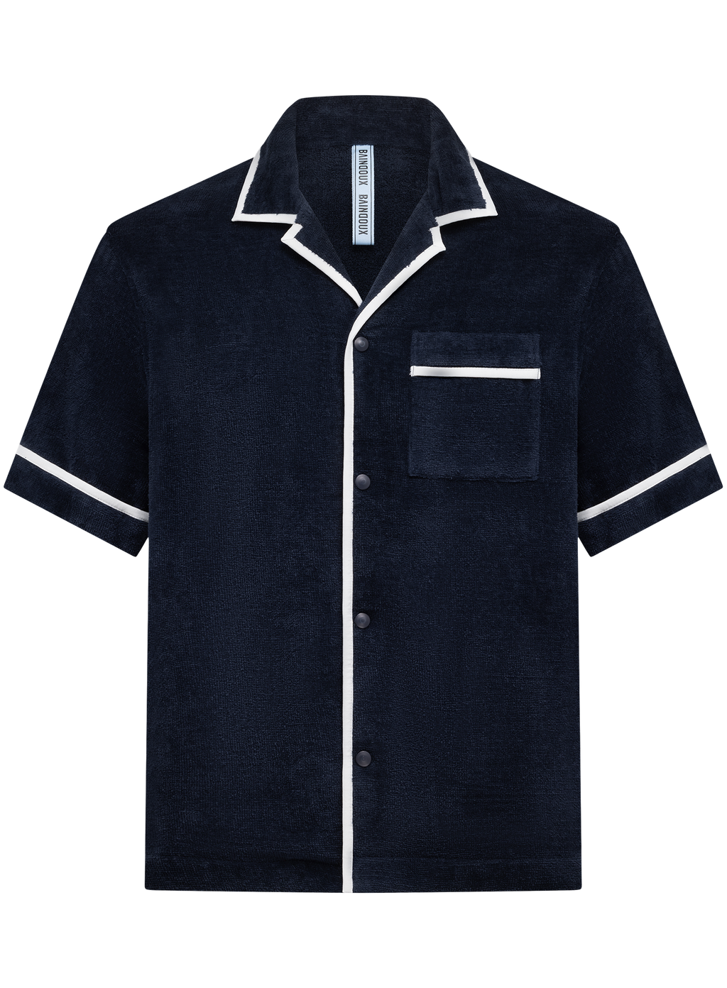 Sky badstof shirt van katoen | BLUE NAVY