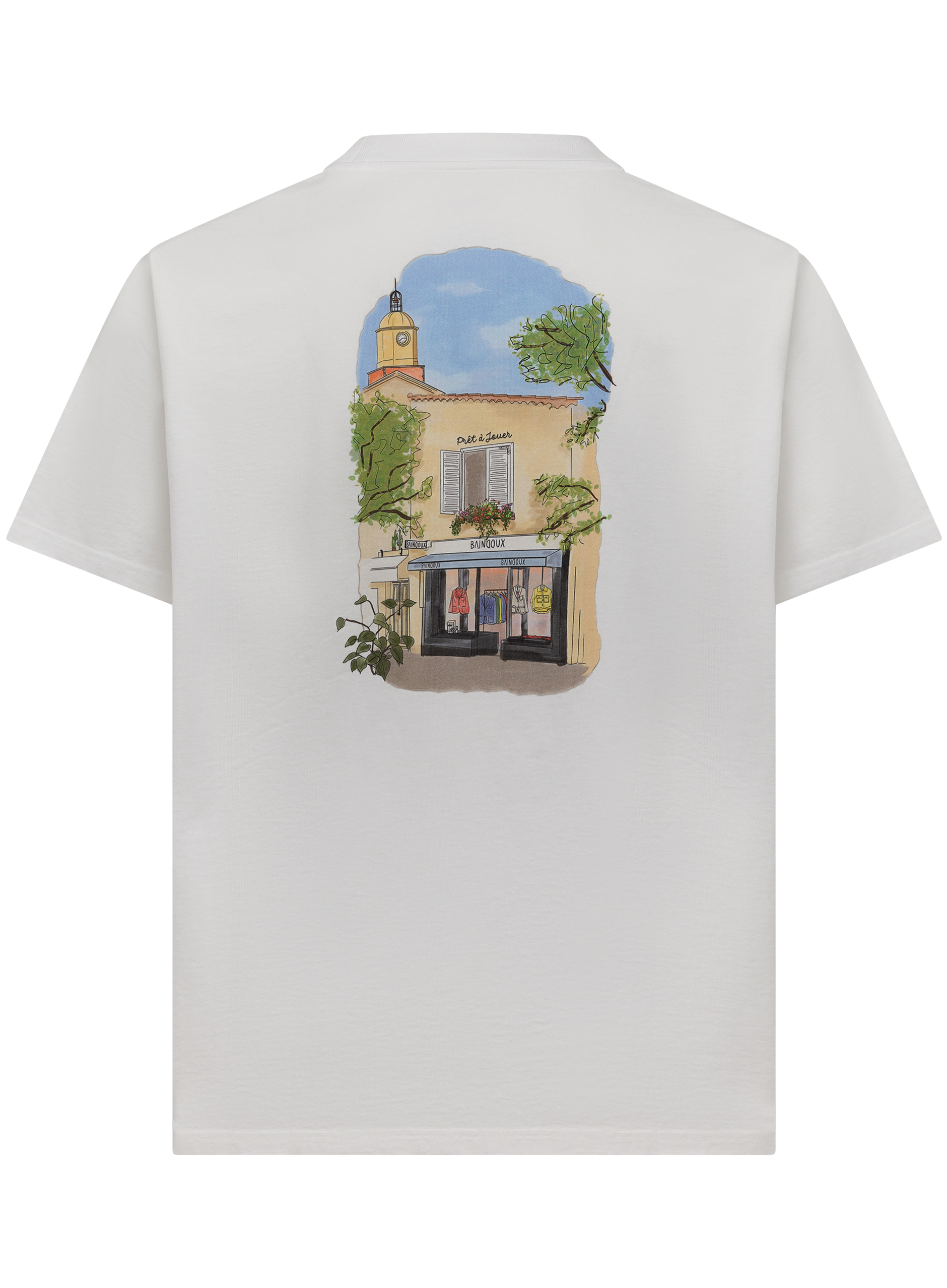 Saint Tropez t-shirt van katoen | Wit