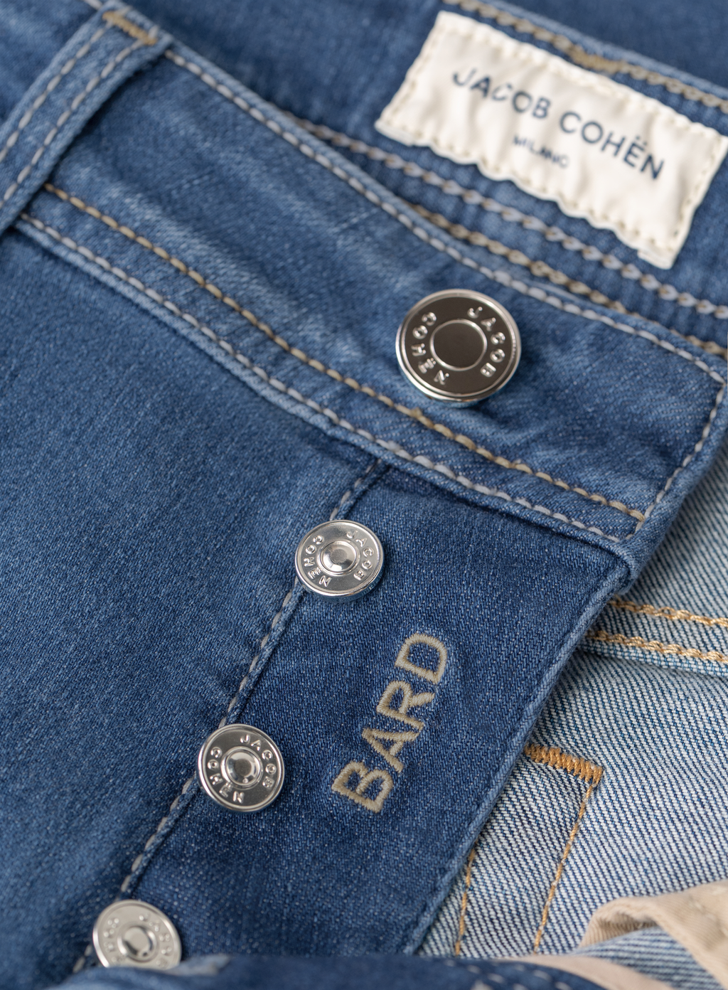 Bard jeans van katoen | FULL_WIDTH | Blauw