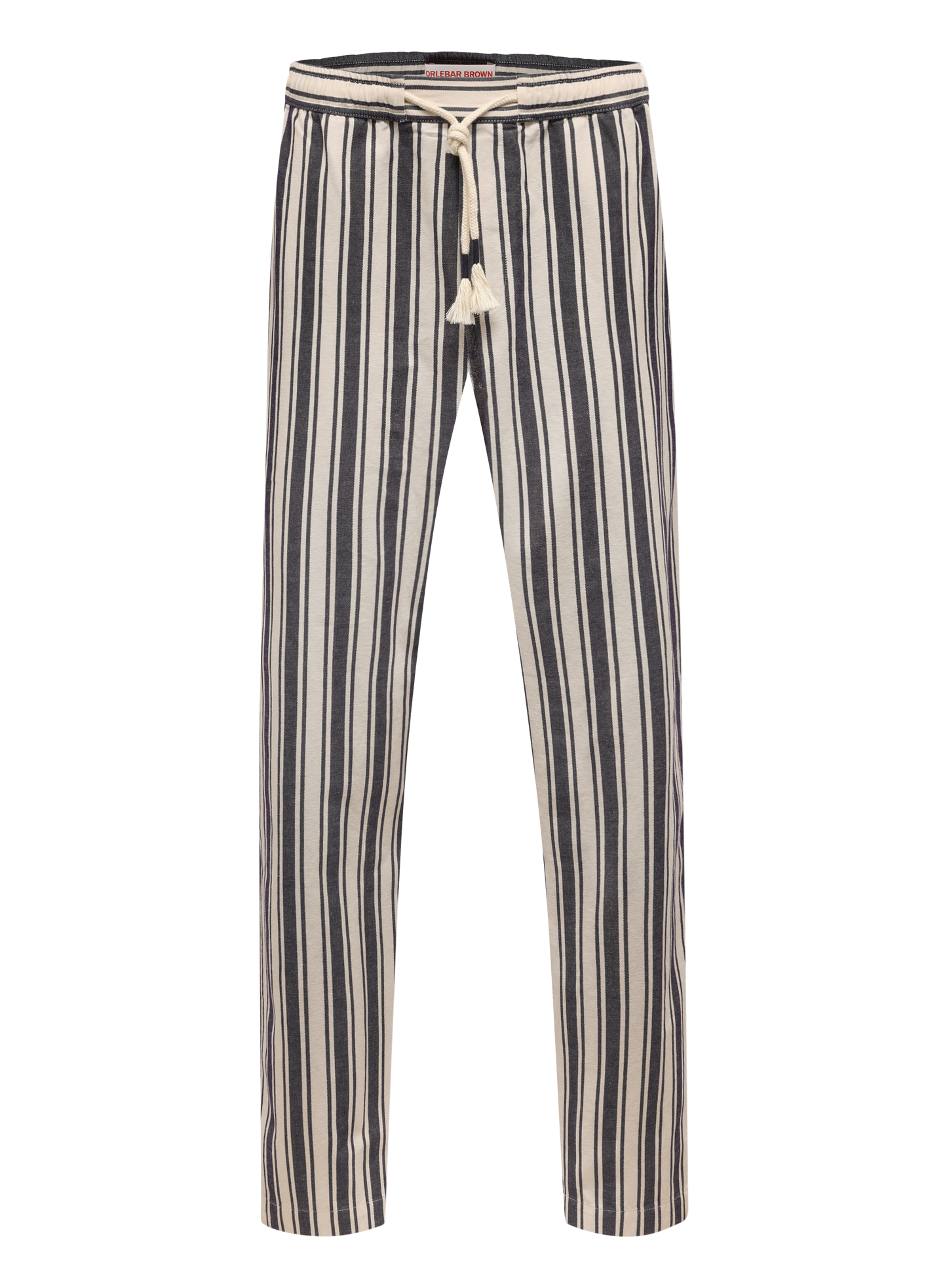 Gestreepte broek van linnen | Blauw