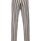 Gestreepte broek van linnen | Blauw