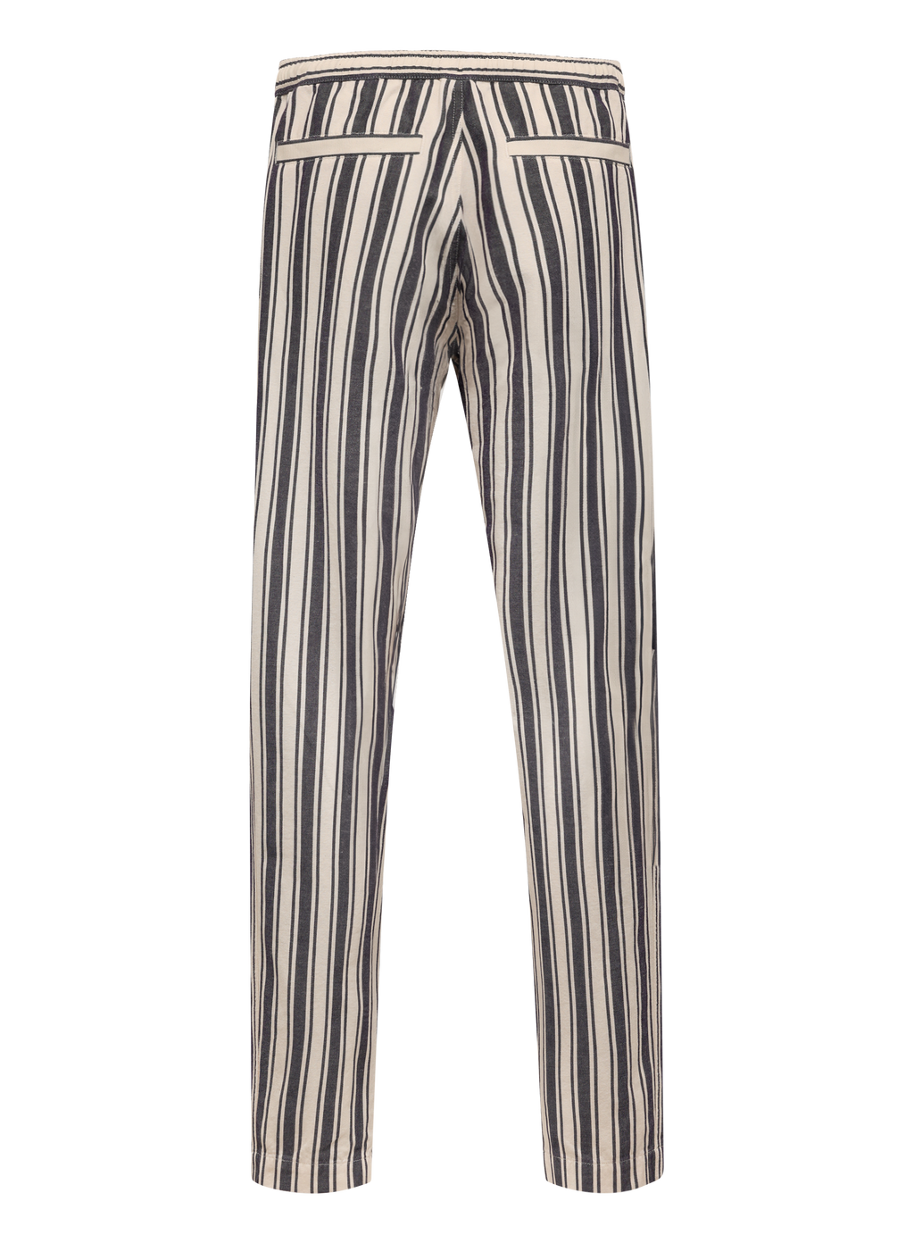 Gestreepte broek van linnen | Blauw