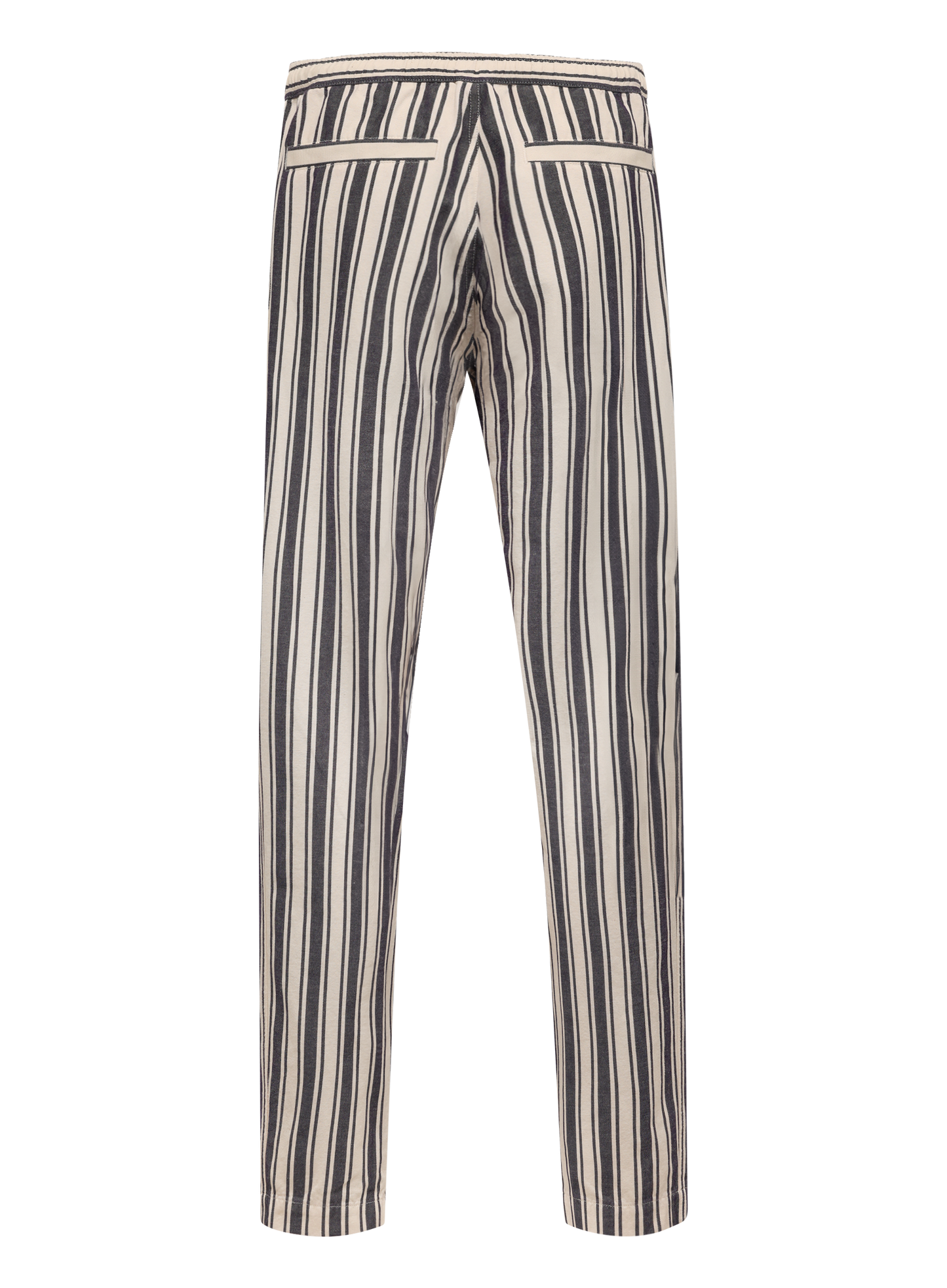 Gestreepte broek van linnen | Blauw