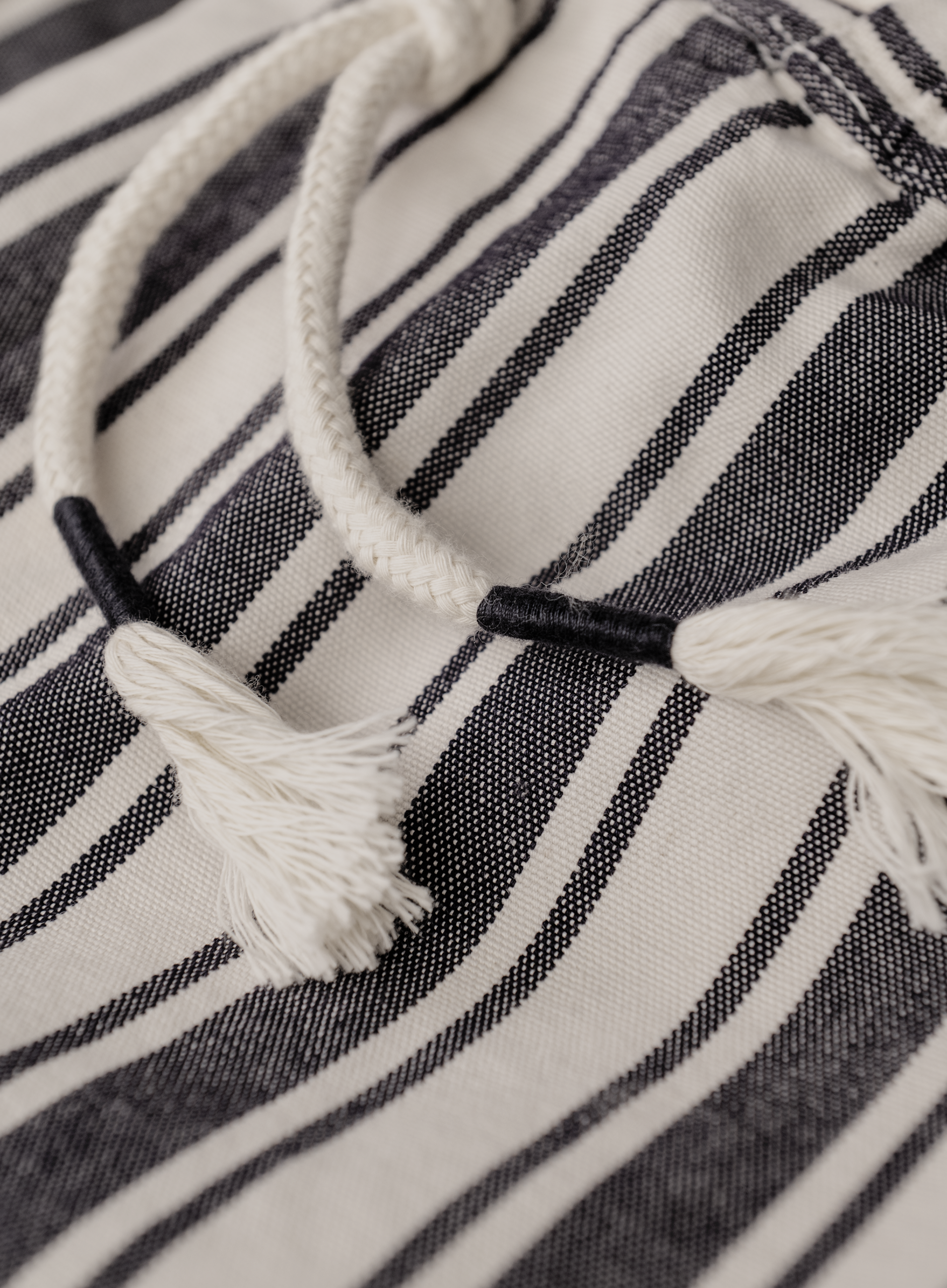 Gestreepte broek van linnen | FULL_WIDTH | Blauw