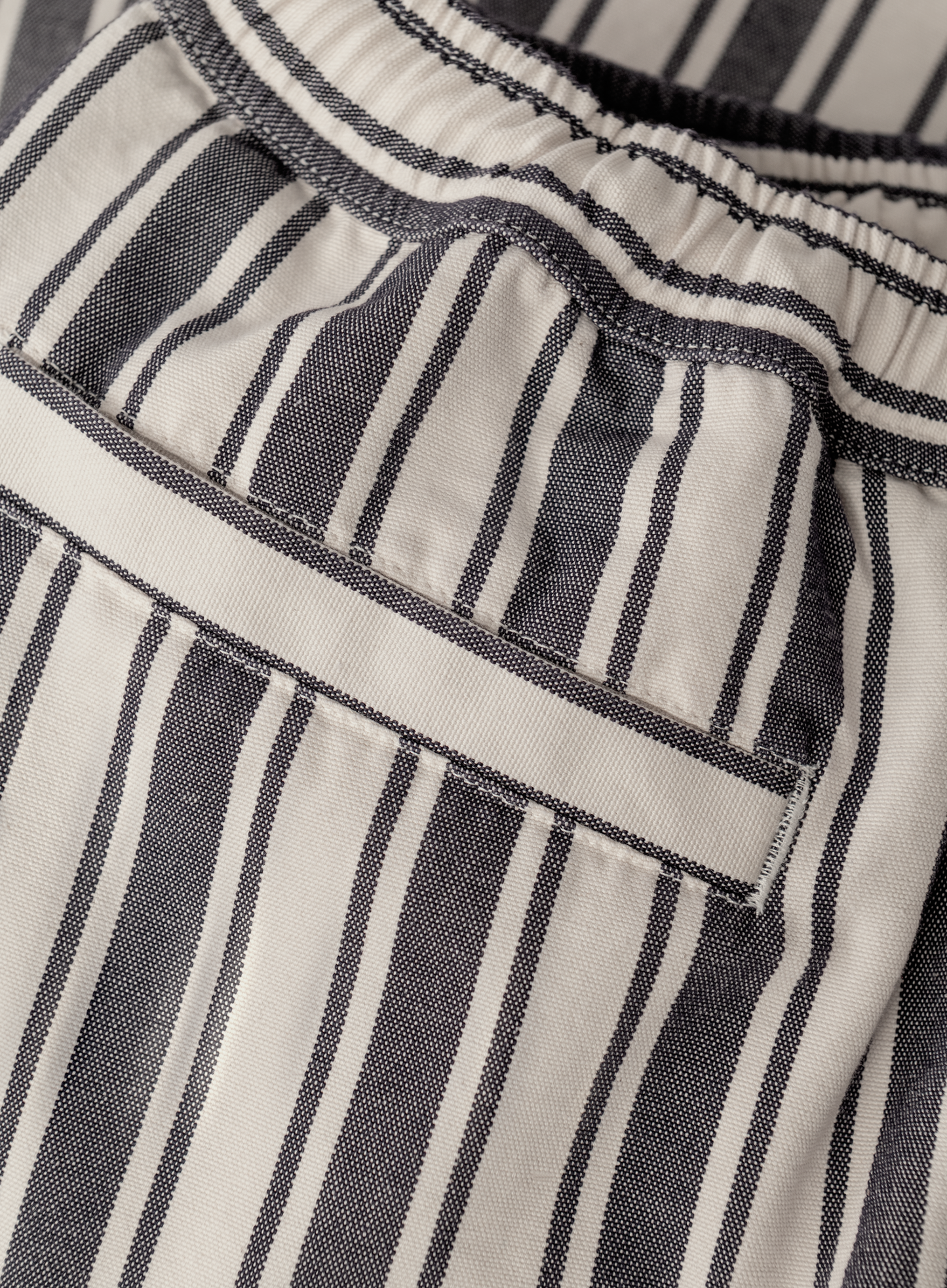 Gestreepte broek van linnen | Blauw