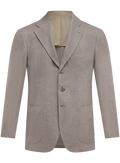 Handgemaakt colbert van wol, zijde en cashmere | Beige