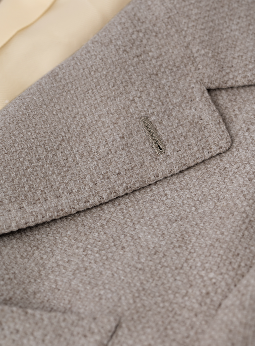 Handgemaakt colbert van wol, zijde en cashmere | FULL_WIDTH | Beige