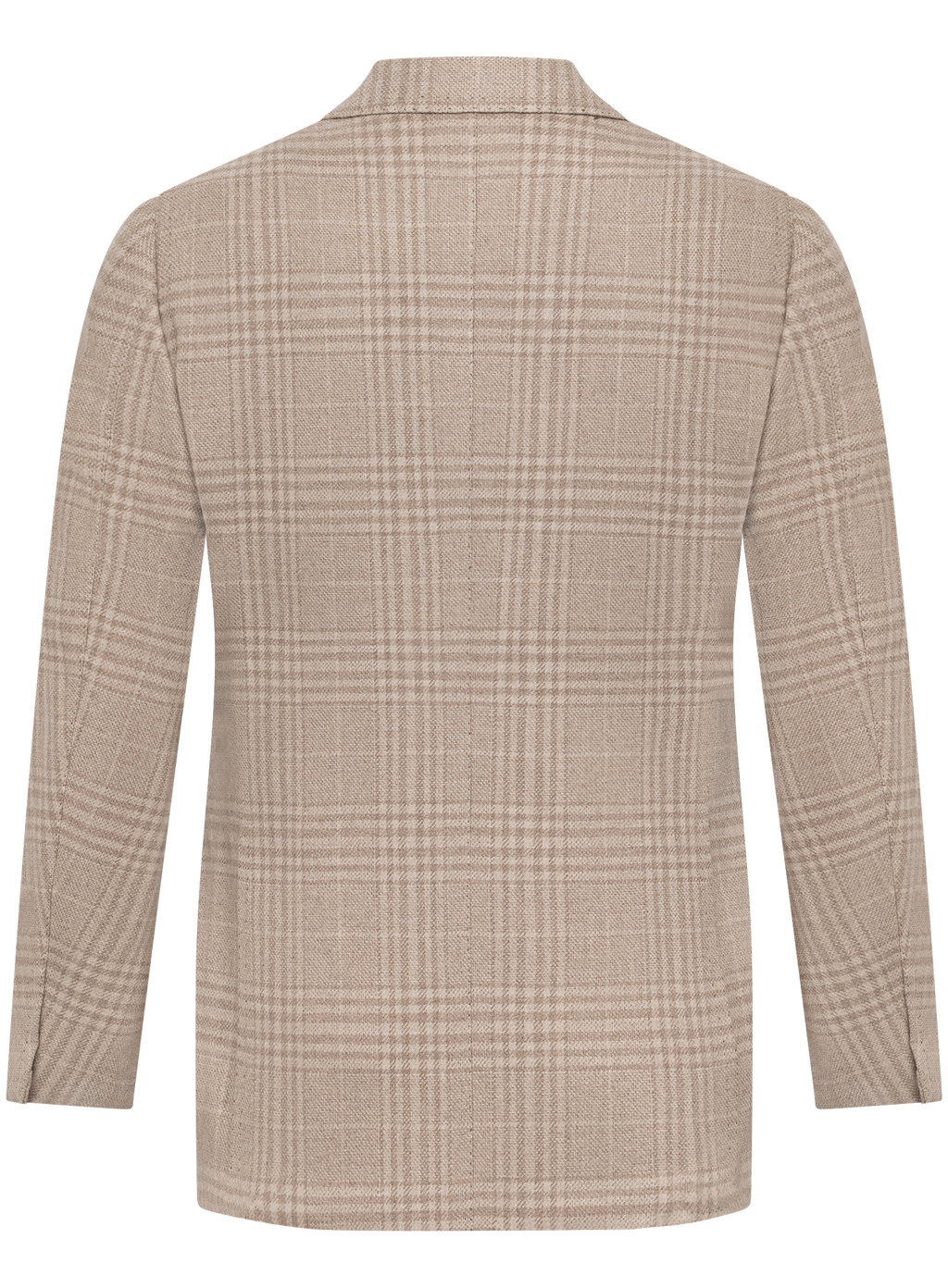 Handgemaakt glencheck colbert van cashmere | Beige