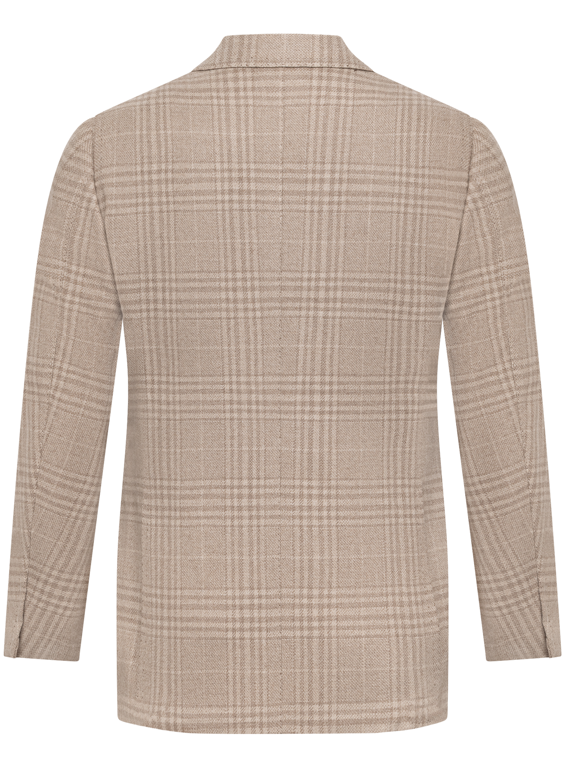 Handgemaakt glencheck colbert van cashmere | Beige