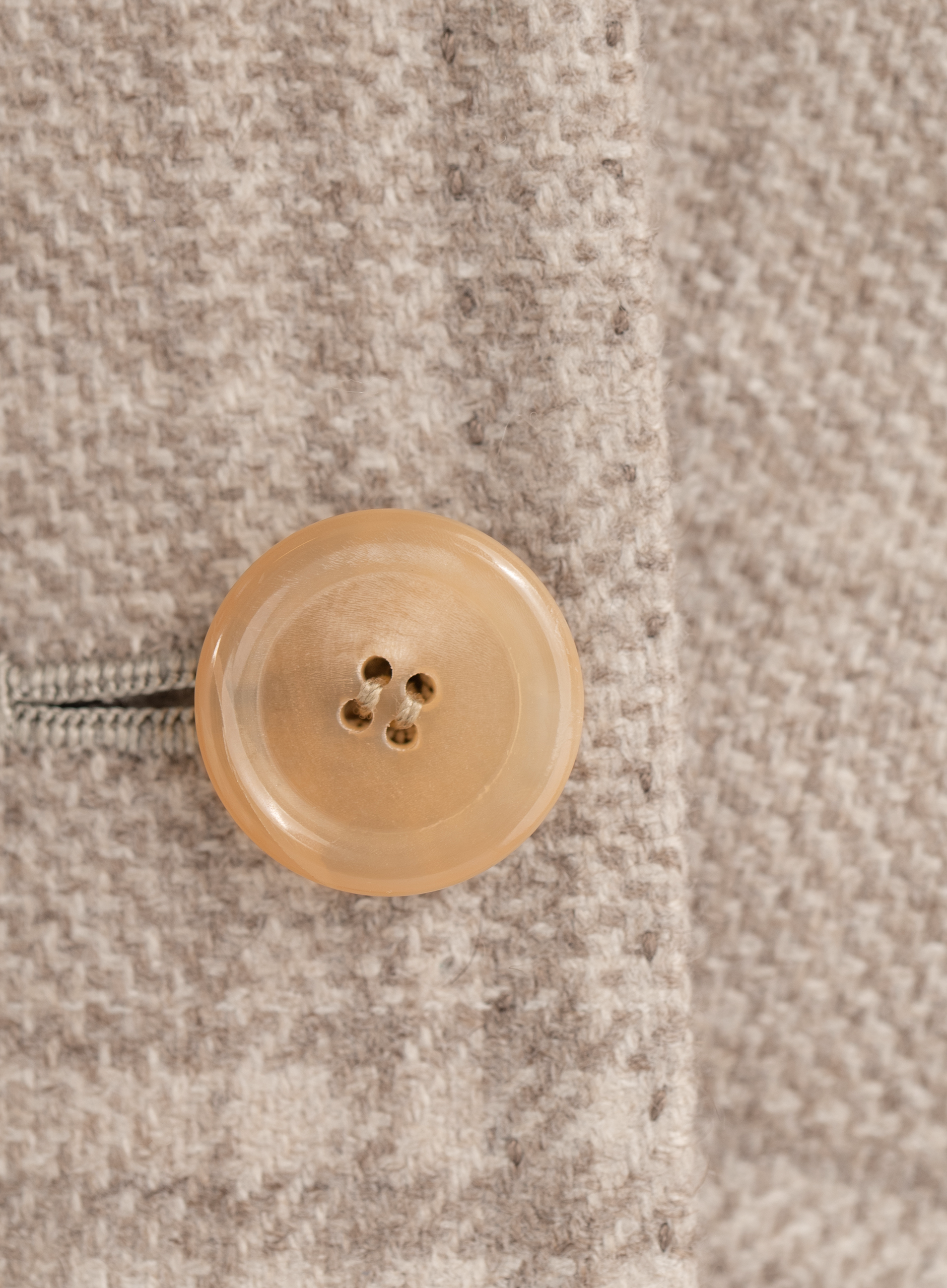Handgemaakt glencheck colbert van cashmere | FULL_WIDTH | Beige
