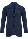 Handgemaakt colbert van puur cashmere | Blauw