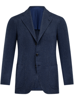 Handgemaakte colbert in cashmere | Blauw