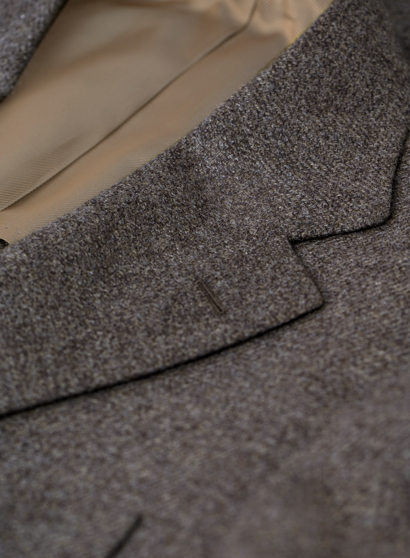 Handgemaakt gemêleerd colbert van cashmere | FULL_WIDTH | TAUPE BEIGE