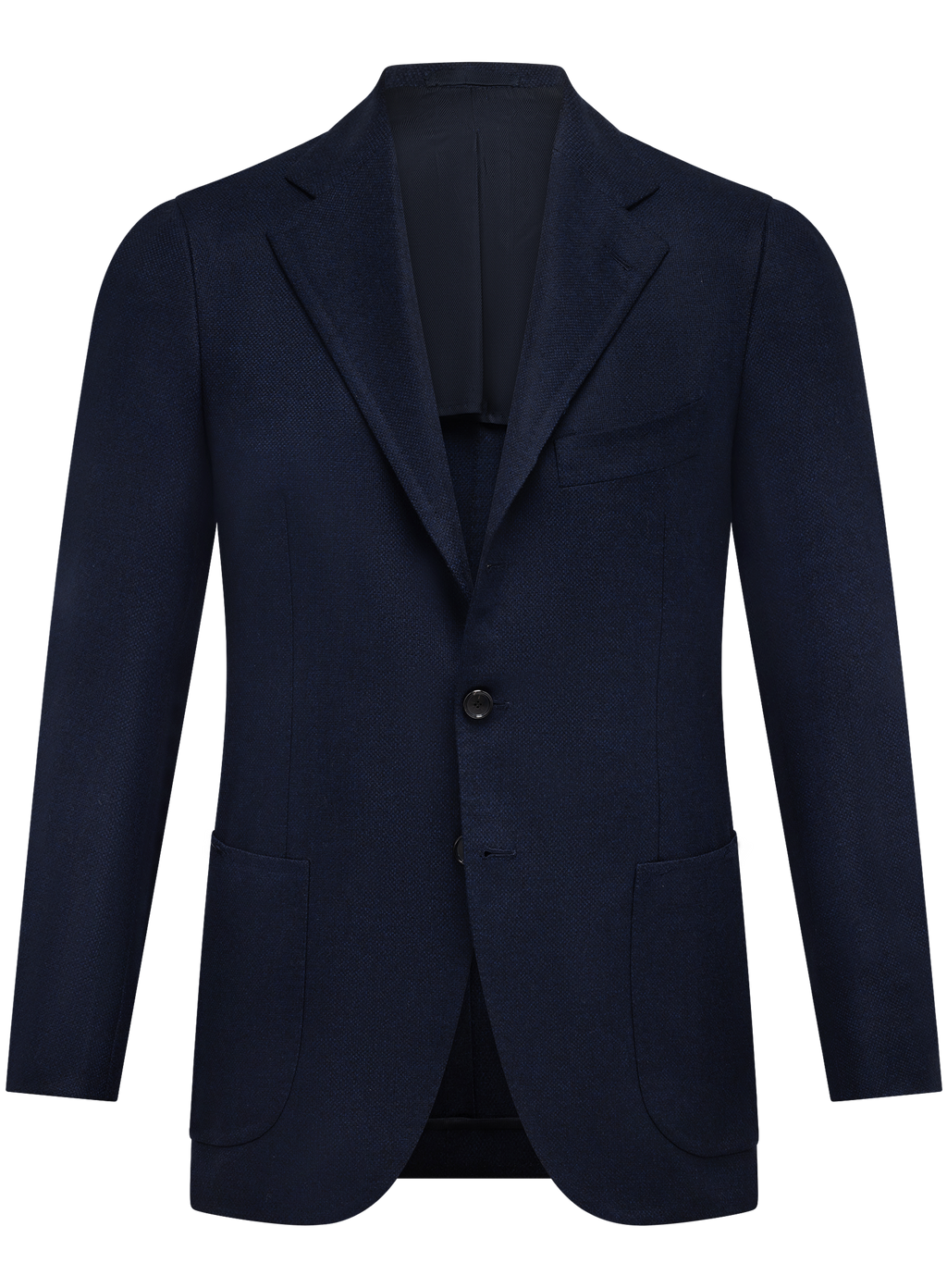 Handgemaakt colbert van scheerwol | BLUE NAVY