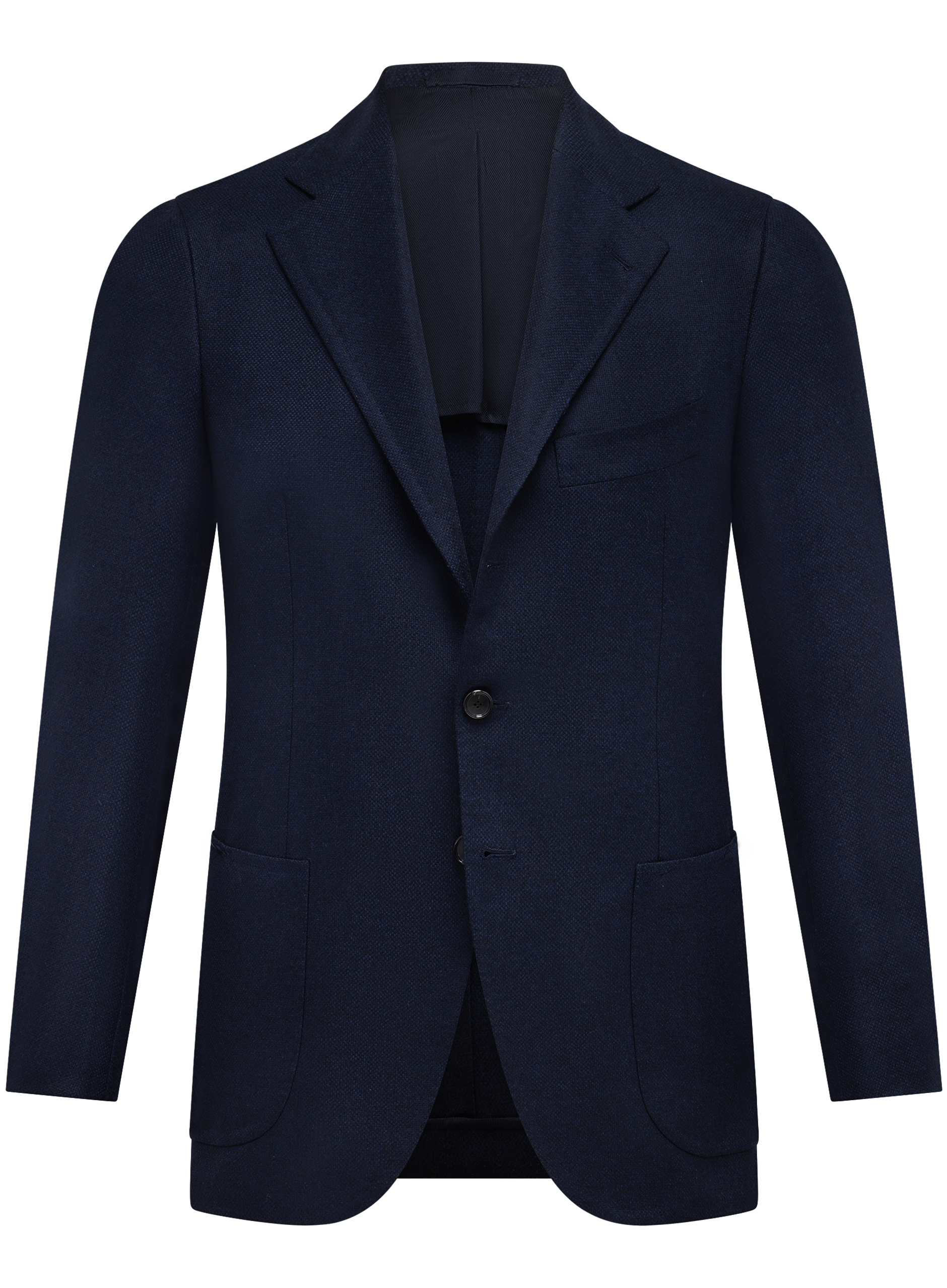 Handgemaakt colbert van scheerwol | BLUE NAVY