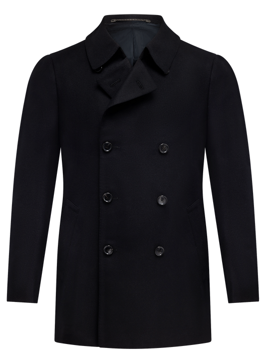 Handmade double-breasted cashmere coat
