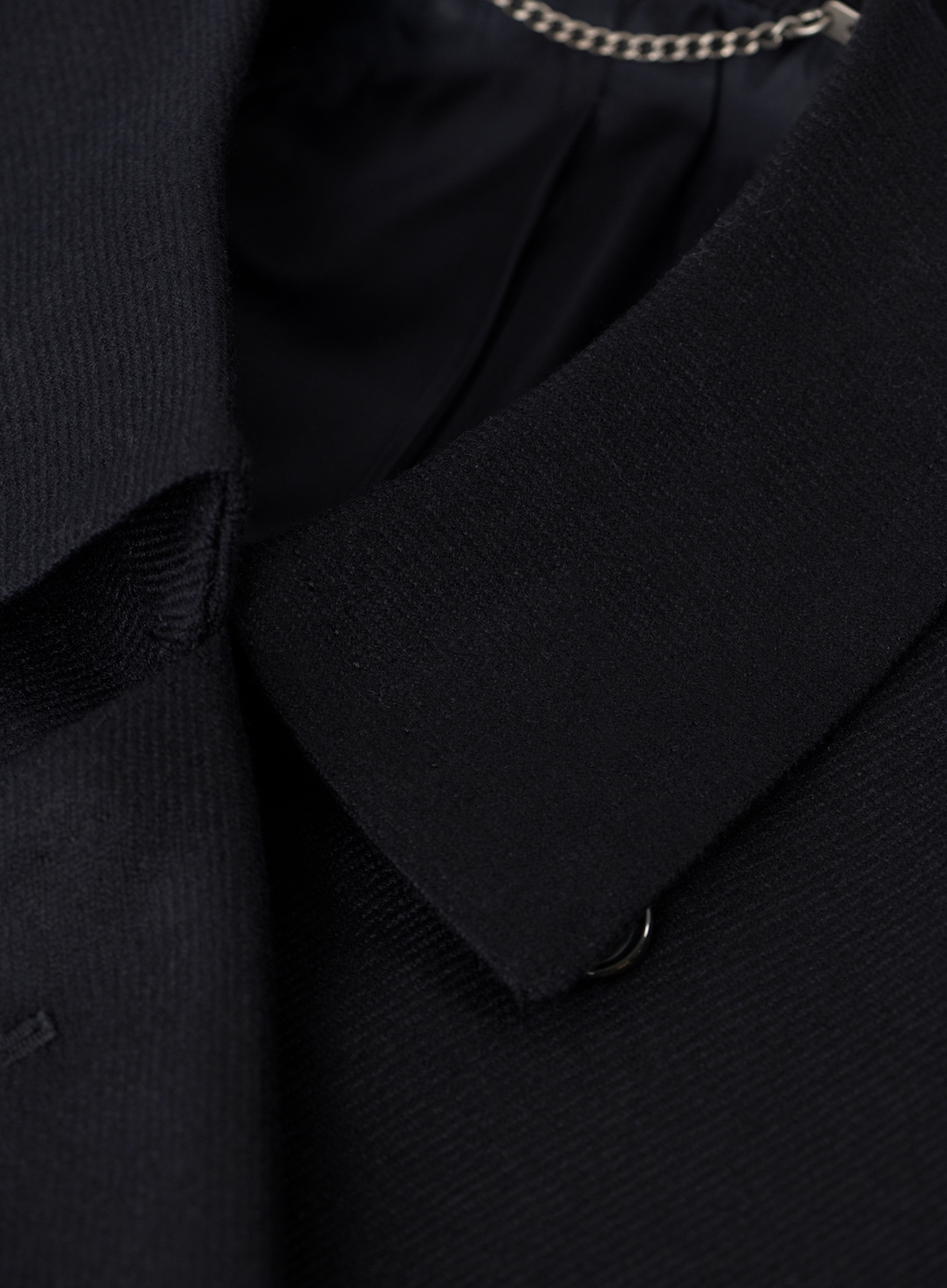 Handgemaakte double-breasted mantel van cashmere | FULL_WIDTH | Zwart