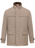 Handgemaakte jas in zjide | Beige