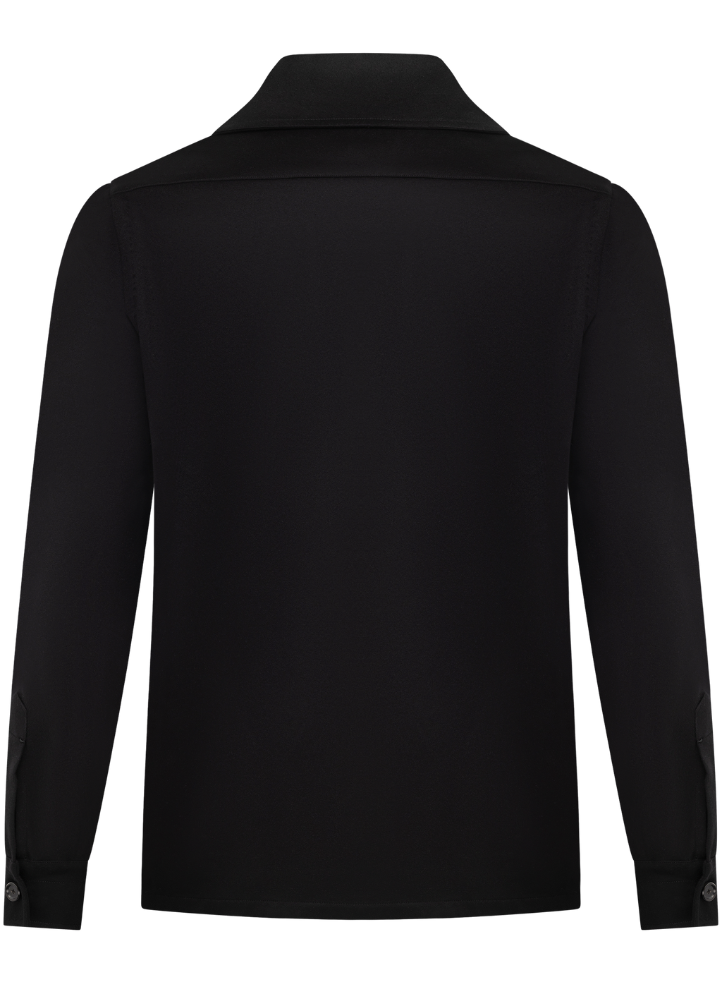 Handgemaakt overshirt van scheerwol | Zwart