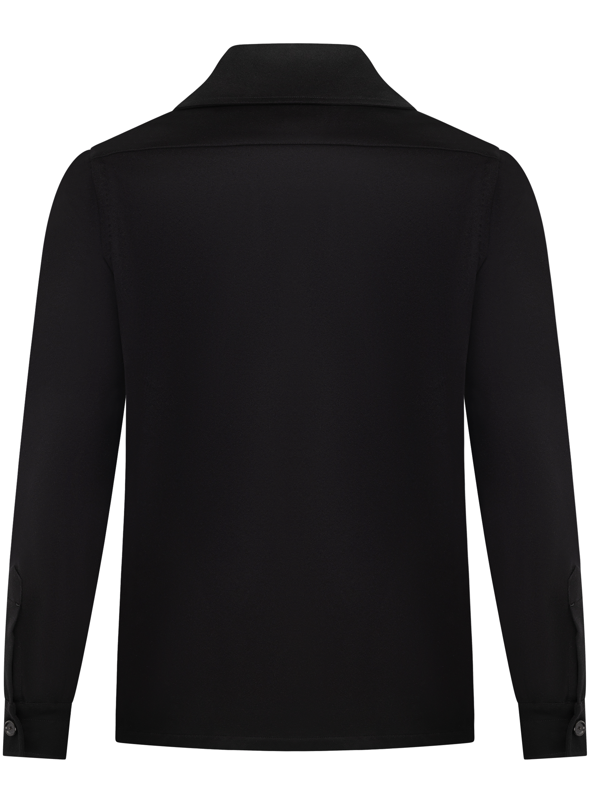 Handgemaakt overshirt van scheerwol | Zwart