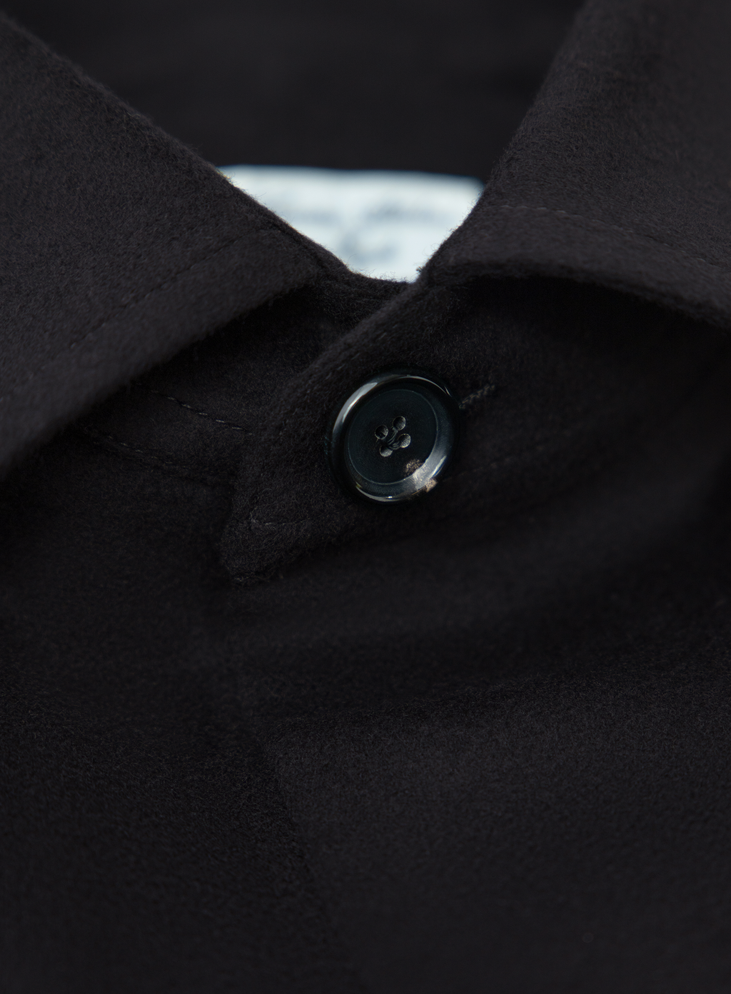 Handgemaakt overshirt van scheerwol | FULL_WIDTH | Zwart