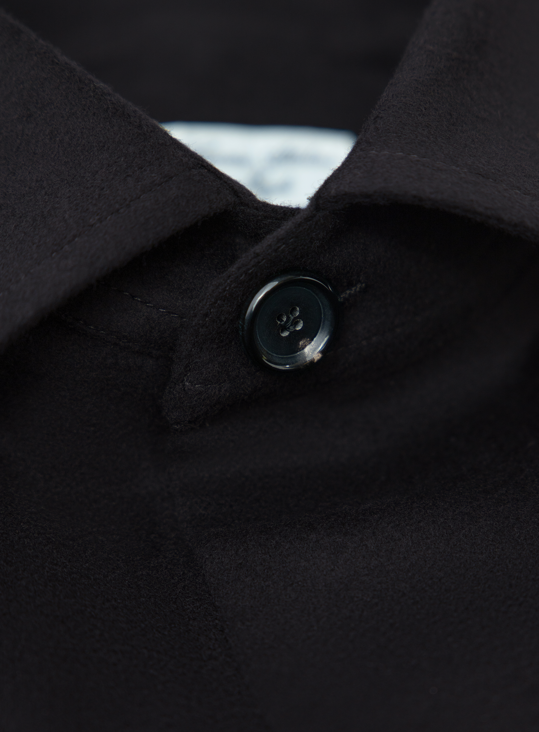 Handgemaakt overshirt van scheerwol | FULL_WIDTH | Zwart