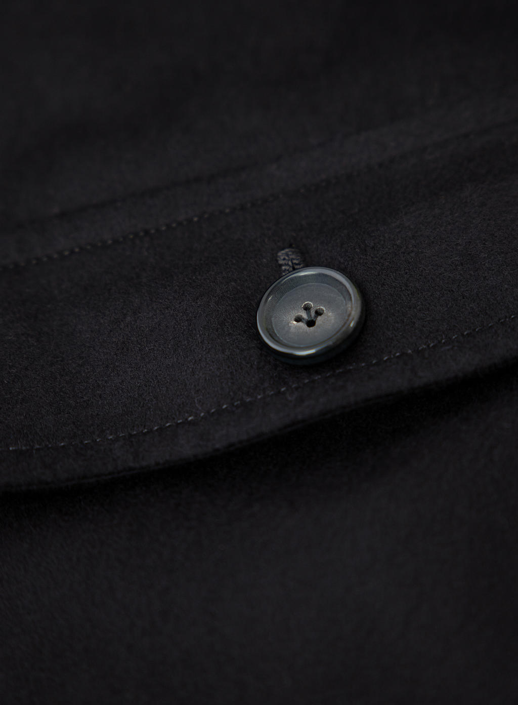 Handgemaakt overshirt van scheerwol | FULL_WIDTH | Zwart