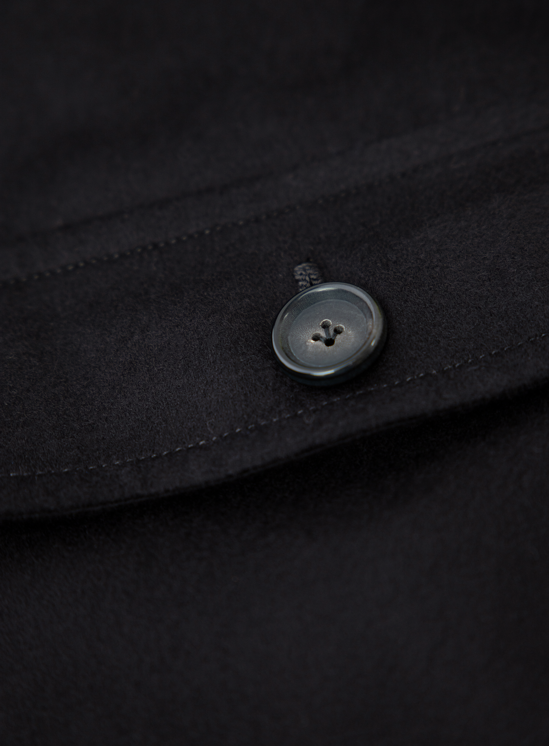 Handgemaakt overshirt van scheerwol | FULL_WIDTH | Zwart