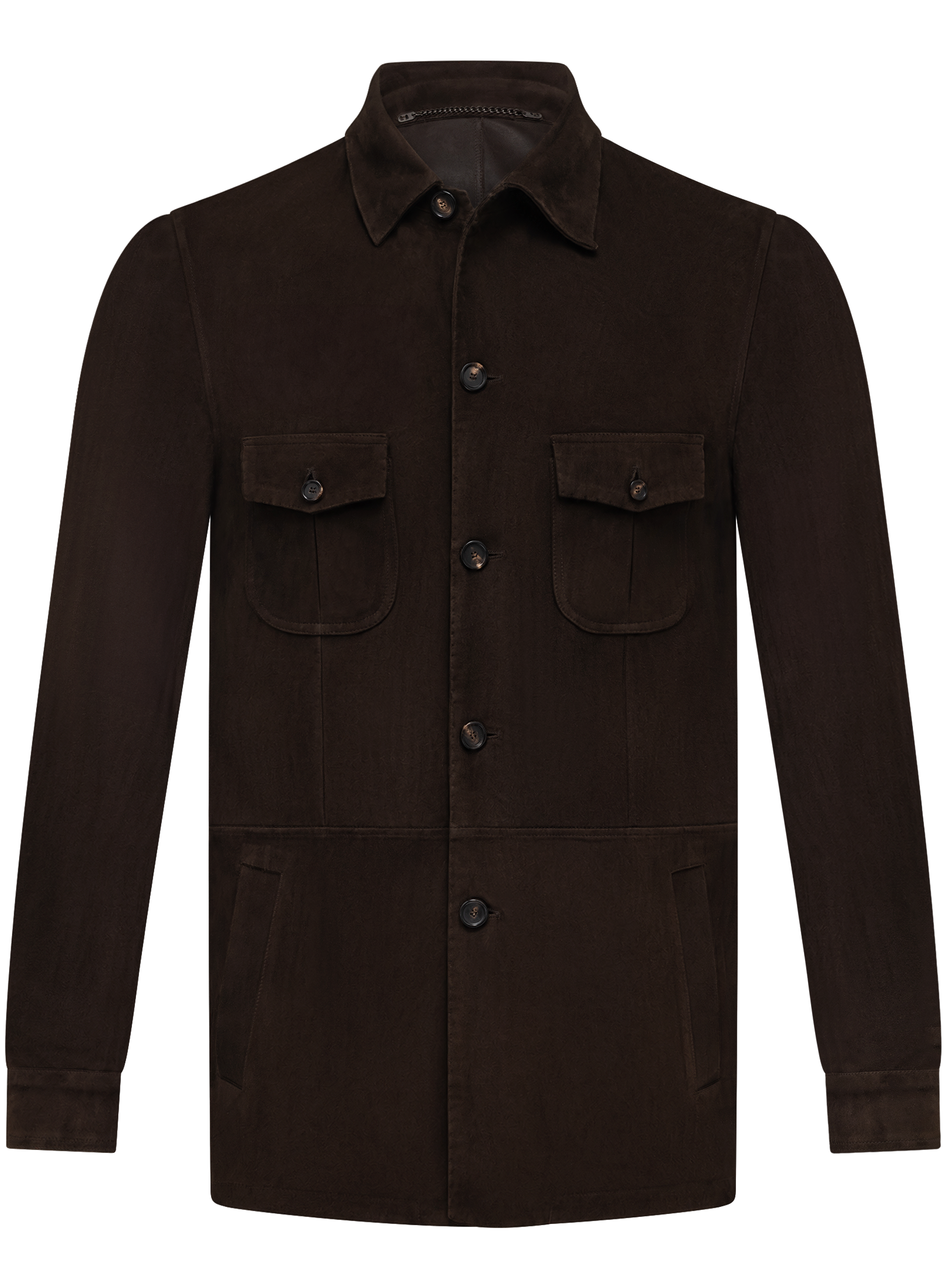 Handgemaakte overshirt van suède | D.Bruin