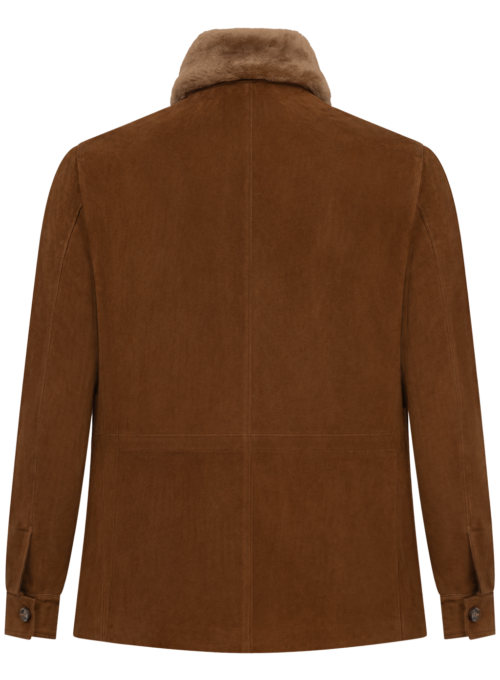 Handgemaakte field jacket van suède | Bruin