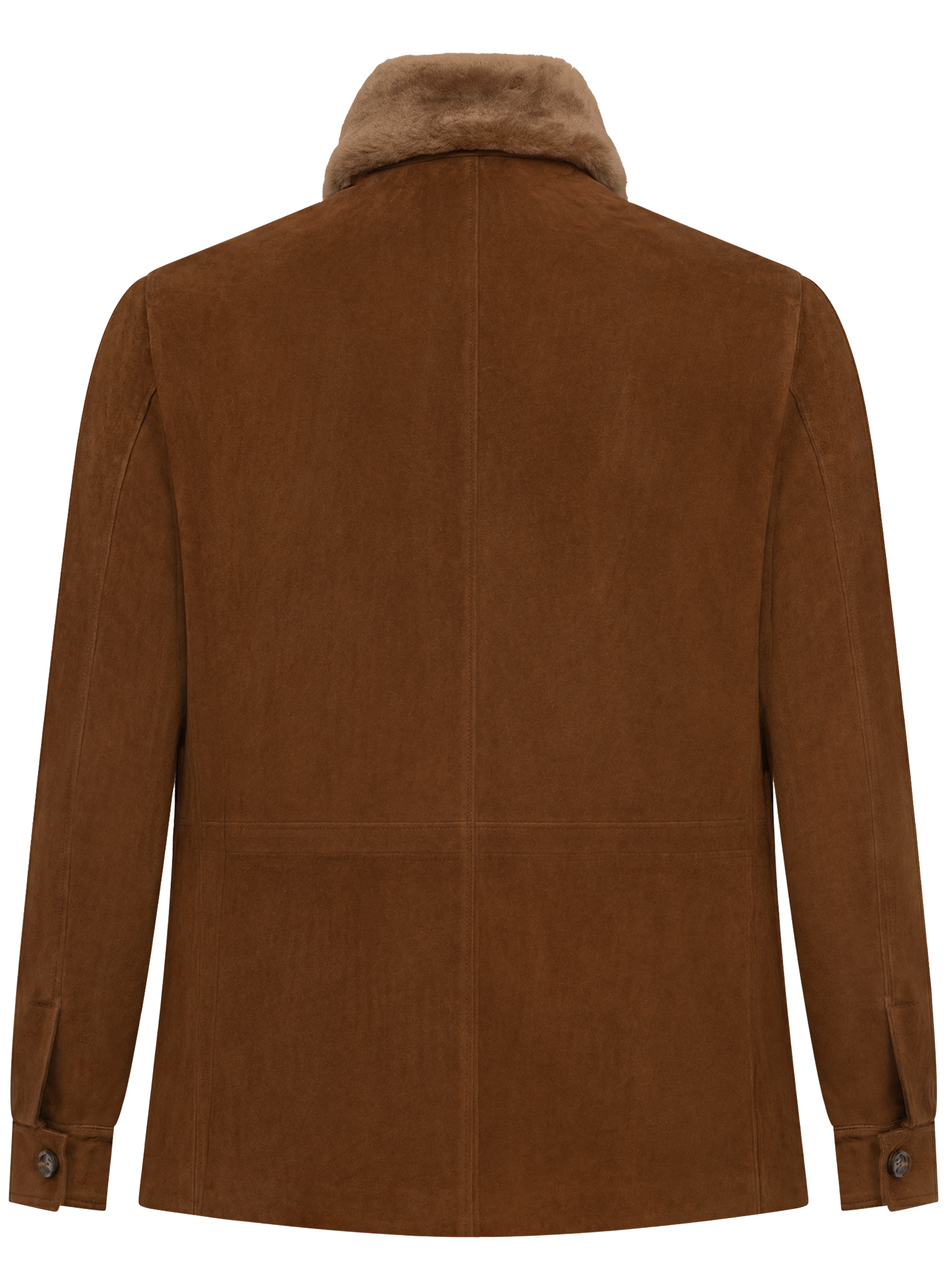 Handgemaakte field jacket van suède | Bruin