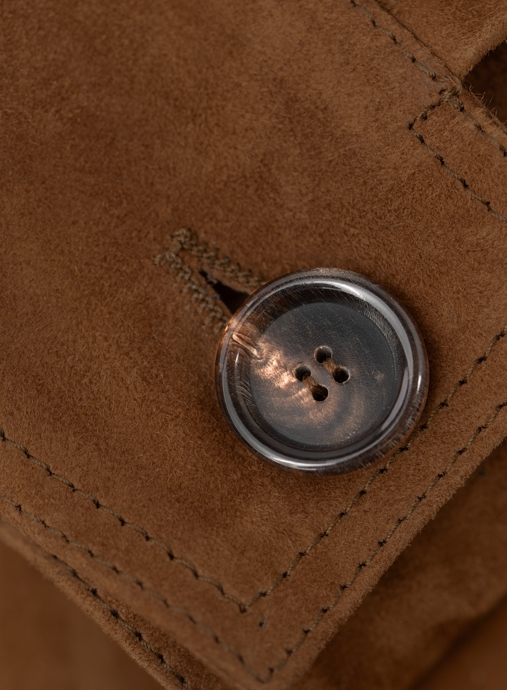 Handgemaakte field jacket van suède | FULL_WIDTH |  Bruin 