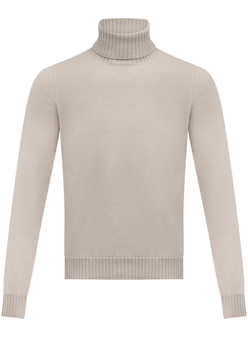 Handgemaakte coltrui van cashmere | Beige
