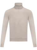 Handgemaakte coltrui van cashmere | Beige