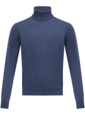 Handgemaakte coltrui van cashmere | Blauw