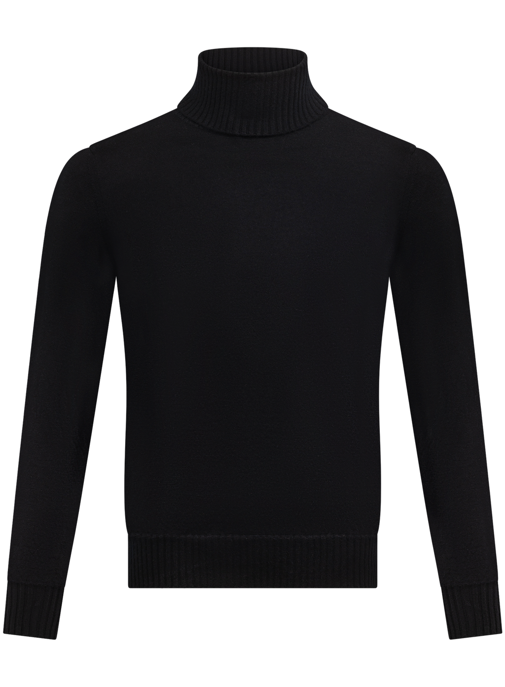 Handgemaakte coltrui van cashmere | Zwart