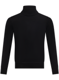 Handgemaakte coltrui van cashmere | Zwart